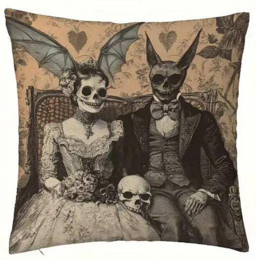 Family Pillow with Alternative Pillow Cover Super soft fleece. Measures x . (Does not include pillow, only in a gothic alternativ.