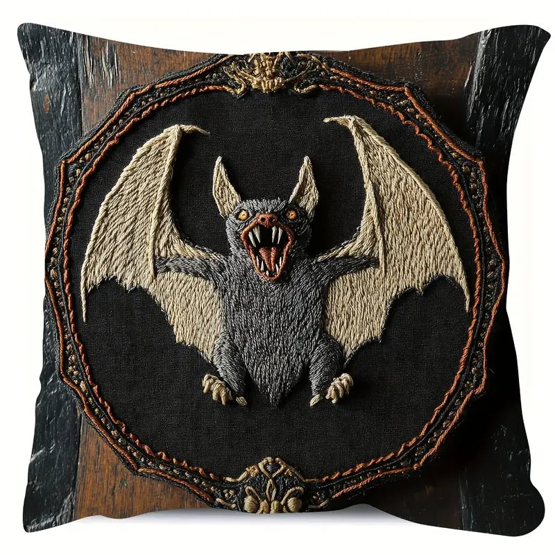 Bat Pillow with Alternative Pillow Cover Super soft fleece. Measures x . (Does not include pillow, only in a gothic alternative s.