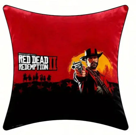 Red Red Dead Redemption Pillow with Gaming Pillow Cover Super soft fleece. Measures x . (Does not include pillow, only in a gothi.