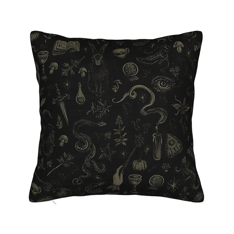 Dark Pillow with Alternative Pillow Cover Super soft fleece. Measures x . (Does not include pillow, only in a gothic alternative .