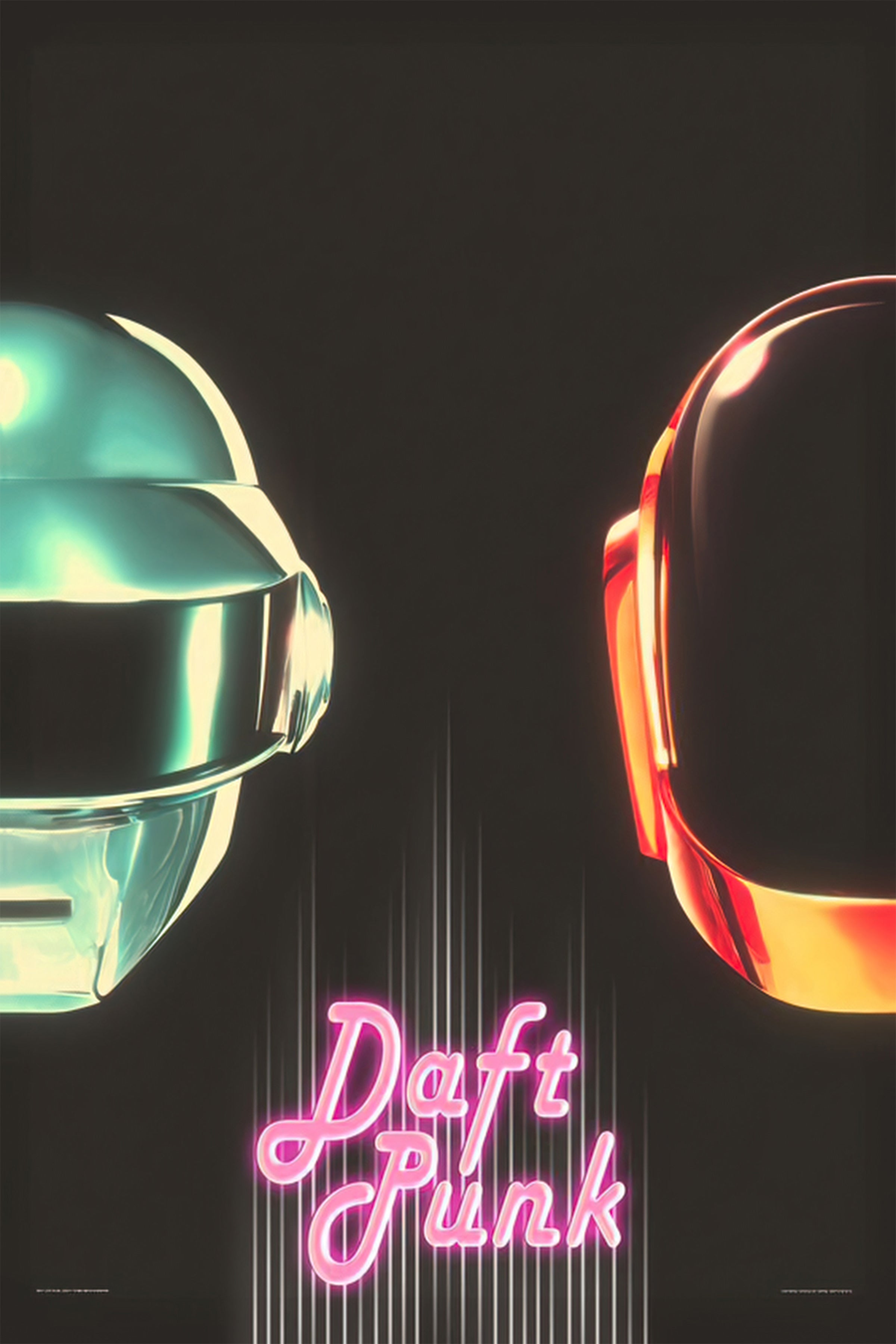 Daft Punk Poster with A2 Band Poster ��� High-Quality Print on Glossy sm Paper Printed on premium sm paper in a gothic alternativ.