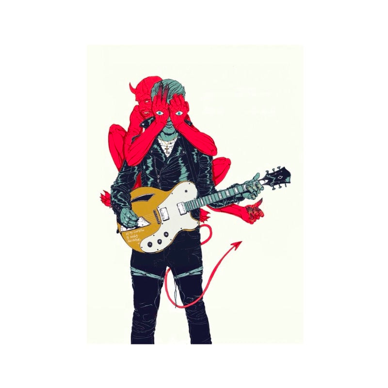 QOTSA Poster with A2 Band Poster - Quality Print on Glossy sm Paper Printed on premium sm paper in a gothic alternative style.