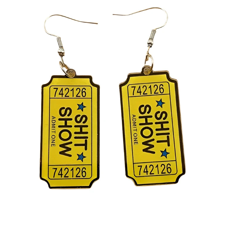 Tickets to the Shit Show Earrings Earrings band merch