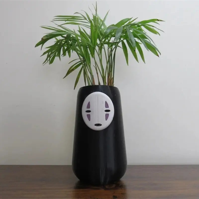 Studio Ghibli: No Face Planter with Shaped pot plant holder/planter. Plastic resin in a gothic alternative style.