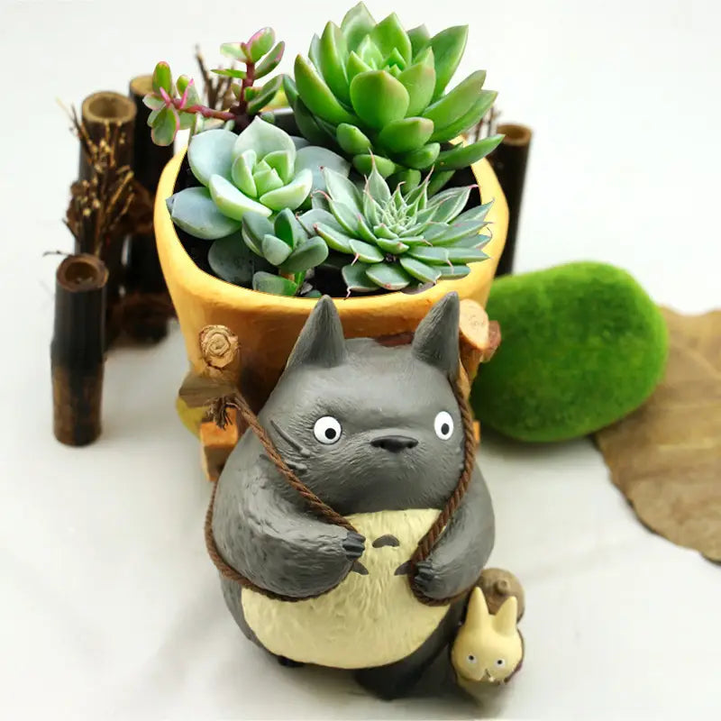 Studio Ghibli: Totoro Planter with Shaped pot plant holder/planter. Plastic resin in a gothic alternative style.