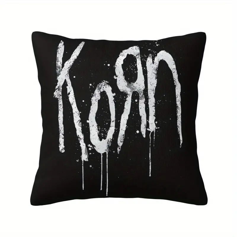 Korn Pillow with Band Pillow Cover Super soft fleece. Measures x . (Does not include pillow, only in a gothic alternative style.