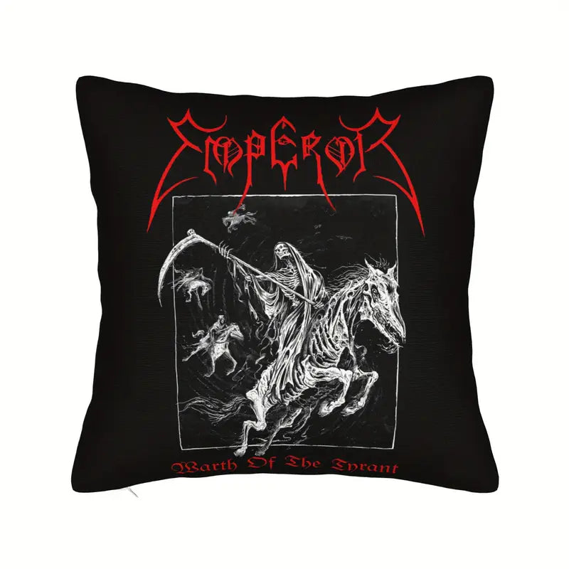 Emperor Pillow with Band Pillow Cover Super soft fleece. Measures x . (Does not include pillow, only in a gothic alternative styl.