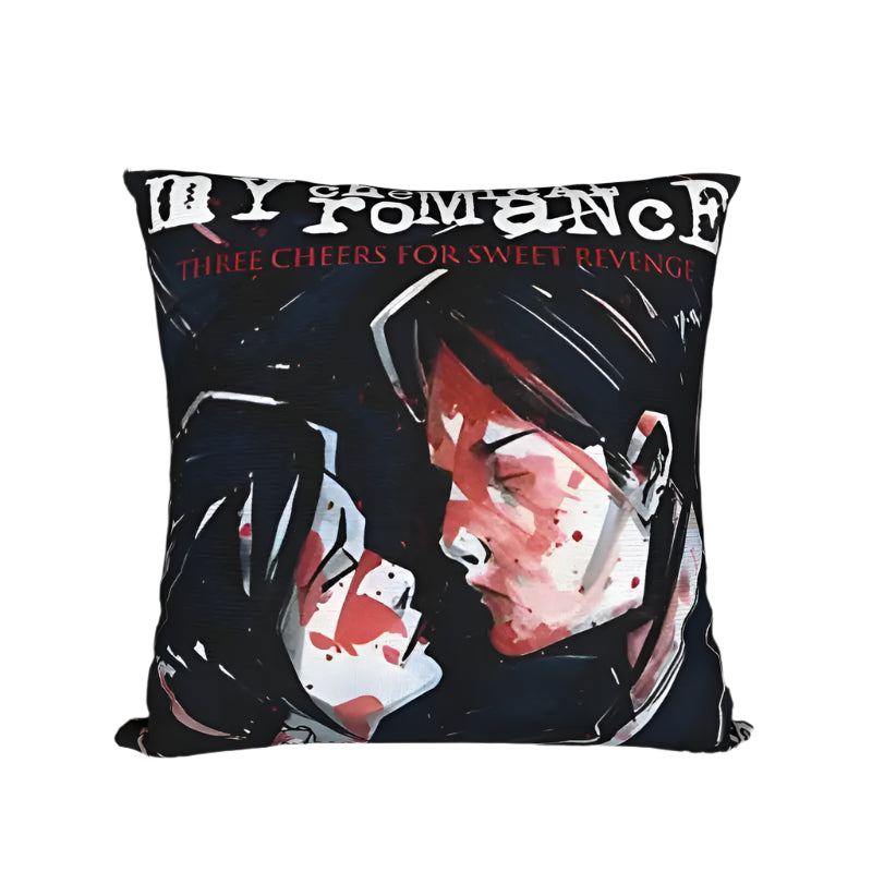 My Chemical Romance Pillow with Band Pillow Cover Super soft fleece. Measures x . (Does not include pillow, only in a gothic alte.