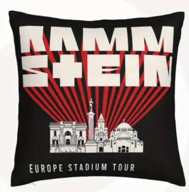 Rammstein Pillow with Band Pillow Cover Super soft fleece. Measures x . (Does not include pillow, only in a gothic alternative st.