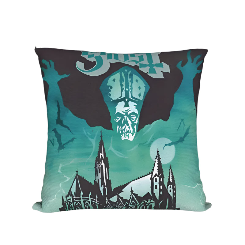Ghost Pillow with Band Pillow Cover Super soft fleece. Measures x . (Does not include pillow, only in a gothic alternative style.