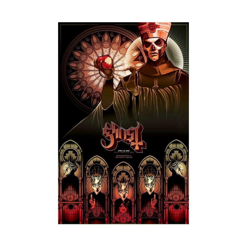 Ghost Poster with A2 Band Poster - Quality Print on Glossy sm Paper Printed on premium sm paper in a gothic alternative style.