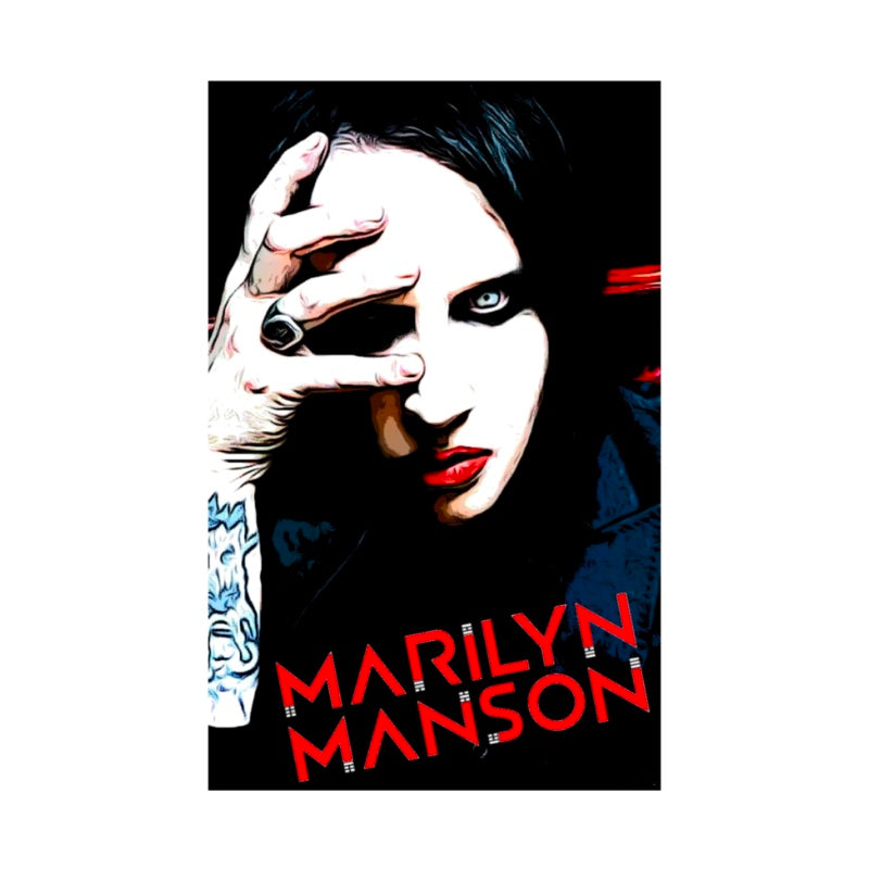 Marilyn Manson Poster with A2 Band Poster - Quality Print on Glossy sm Paper Printed on premium sm paper in a gothic alternative .