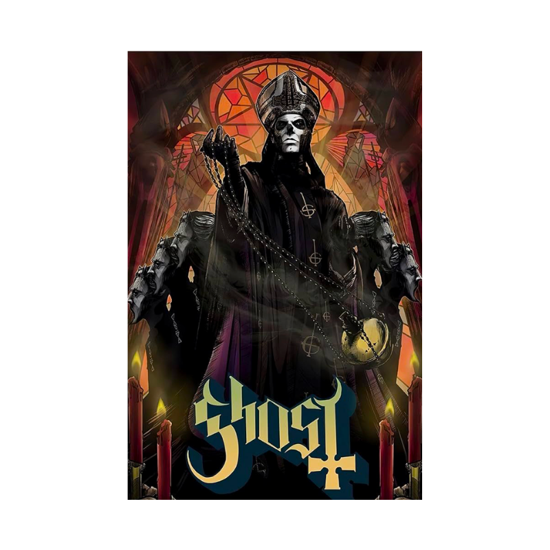 Ghost Poster with A2 Band Poster - Quality Print on Glossy sm Paper Printed on premium sm paper in a gothic alternative style.