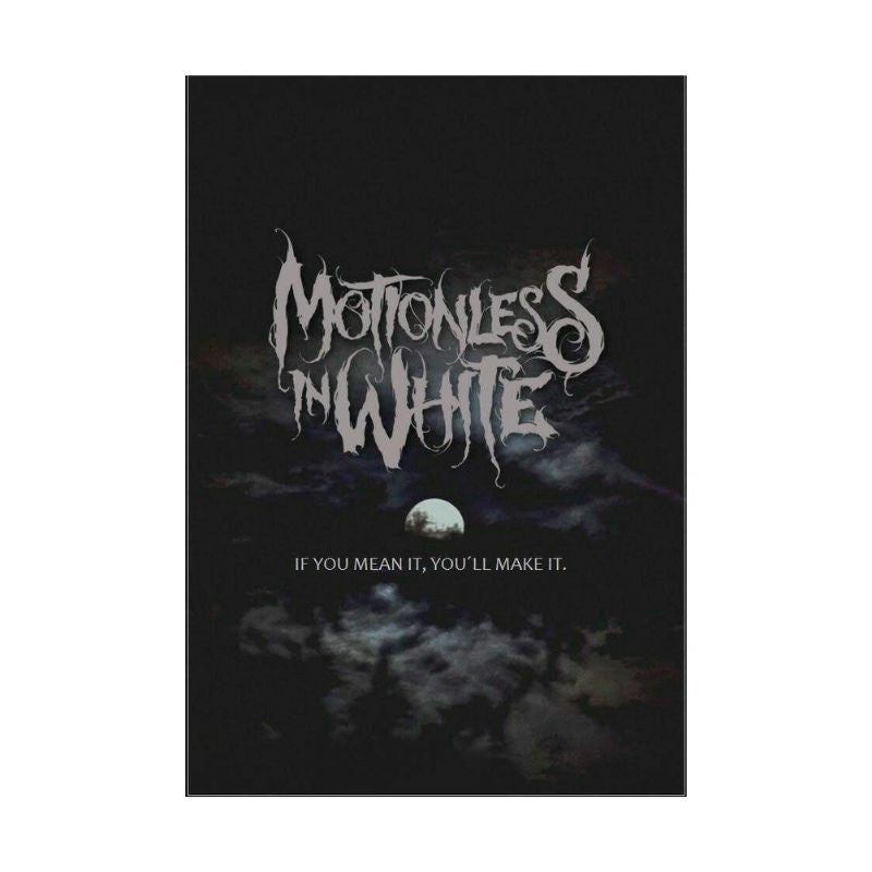 White Motionless in White Poster with A2 Band Poster - Quality Print on Glossy sm Paper Printed on premium sm paper in a gothic a.