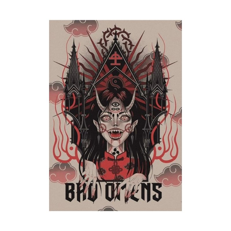 Bad Omens Poster with A2 Band Poster - Quality Print on Glossy sm Paper Printed on premium sm paper in a gothic alternative style.
