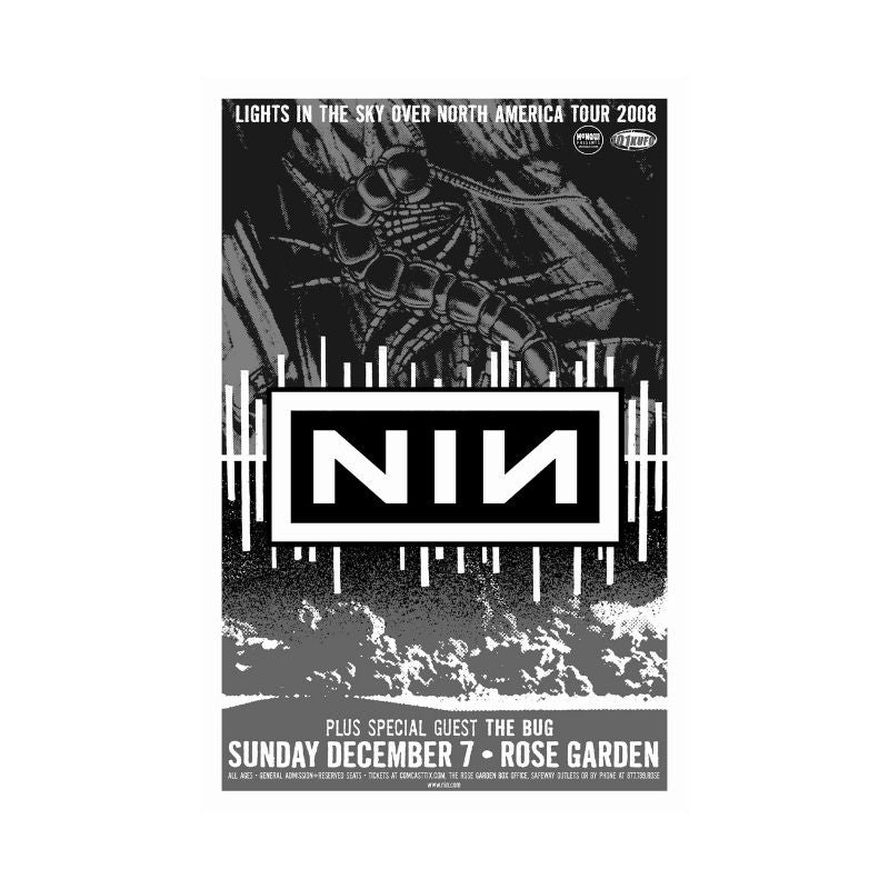 Nine Inch Nails Poster with A2 Band Poster - Quality Print on Glossy sm Paper Printed on premium sm paper in a gothic alternative.