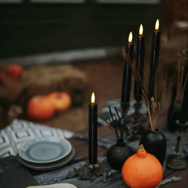 Black Black Candles with x30 Black, mini candles in a gothic alternative style.