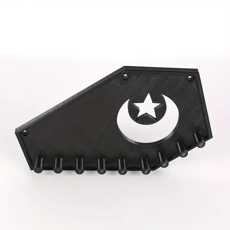 Black Coffin Hooks with Black, Coffin Shaped Hooks with Moon detail. Plastic Resin.�� in a gothic alternative style.