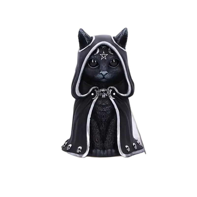 Cult Cuties: Cloaked Cat in a gothic alternative style.