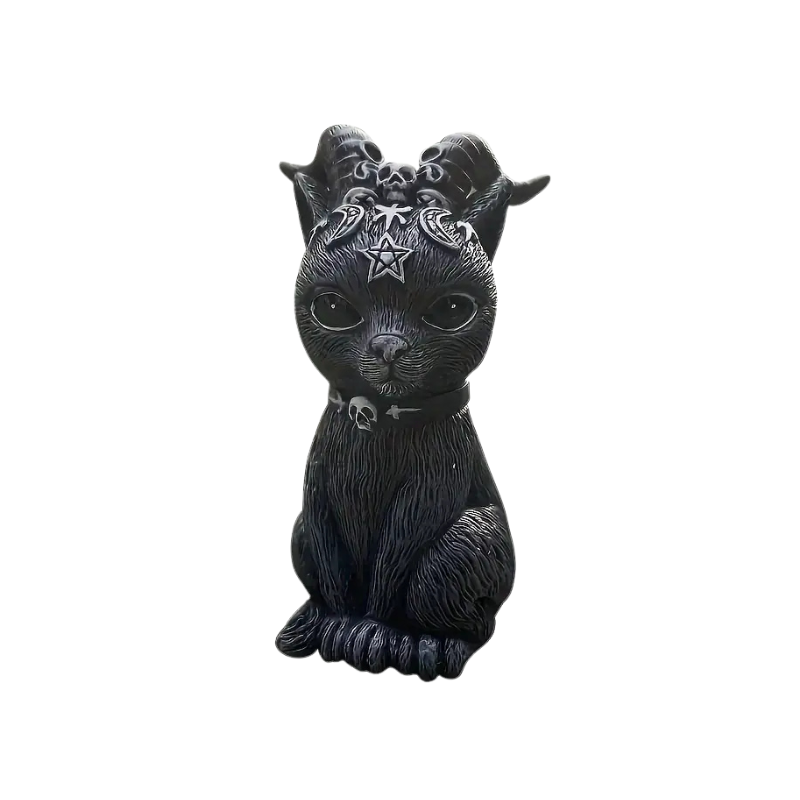 Cult Cuties: Horned Cat in a gothic alternative style.