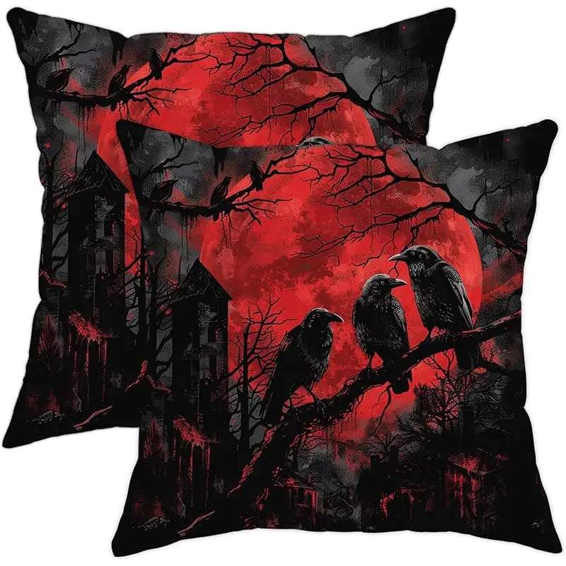 Raven Pillows with x2 Alternative Pillow Cover Super soft fleece. Measures x . (Does not include pillow in a gothic alternative s.
