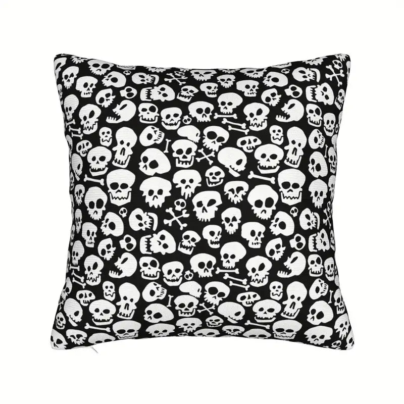 Skull Pillow with Alternative Pillow Cover Super soft fleece. Measures x . (Does not include pillow, only in a gothic alternative.