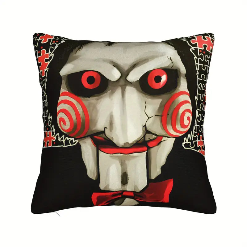 Saw Pillow with Film Pillow Cover Super soft fleece. Measures x . (Does not include pillow, only in a gothic alternative style.