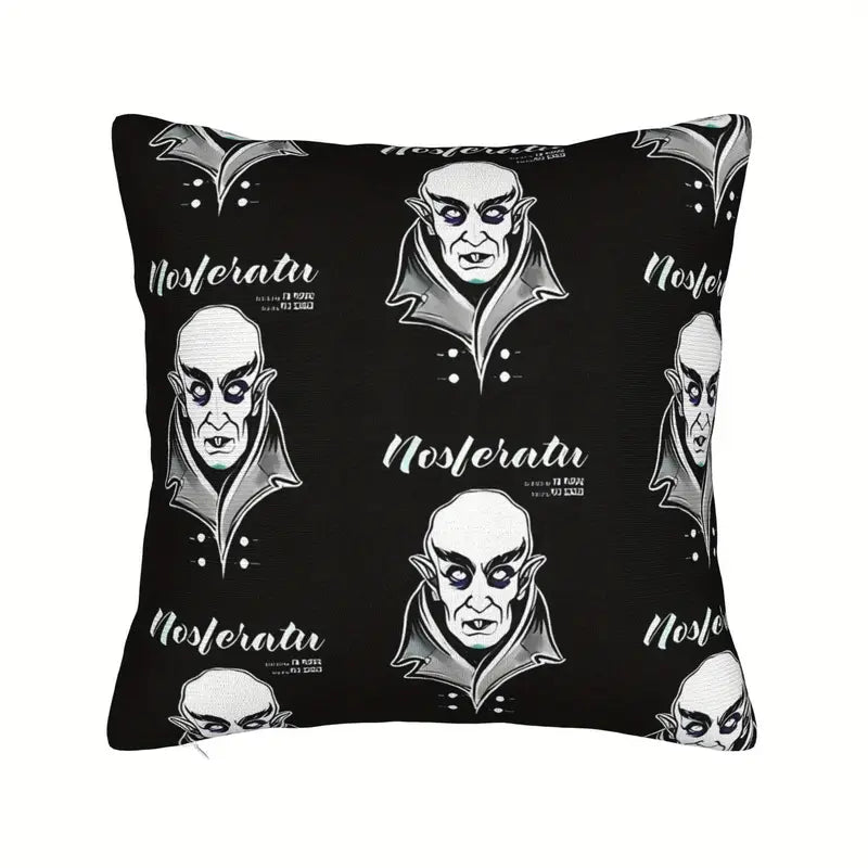 Nosferatu Pillow with Film Pillow Cover Super soft fleece. Measures x . (Does not include pillow, only in a gothic alternative st.