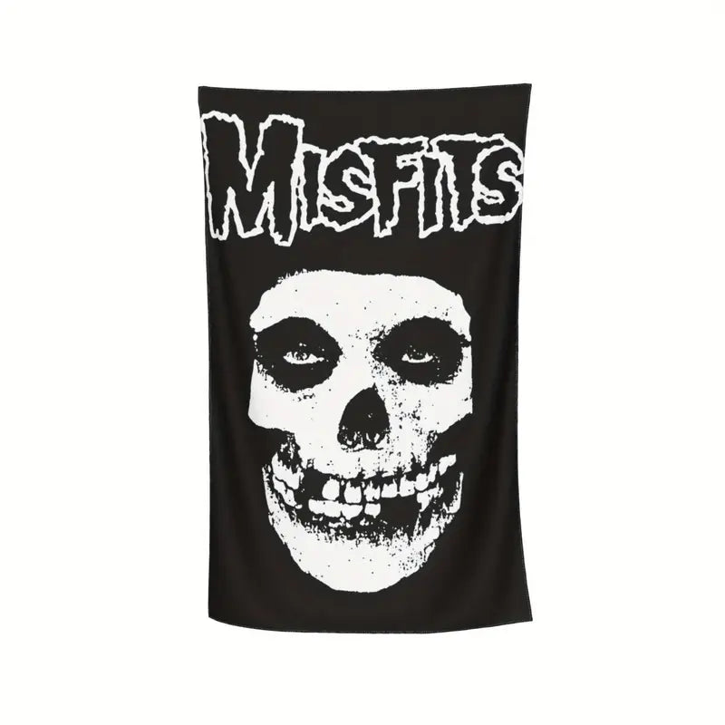 Misfits Beach Towel with A microfiber beach towel with band print.�� Soft to the touch and quick drying. Measures in a gothic alt.