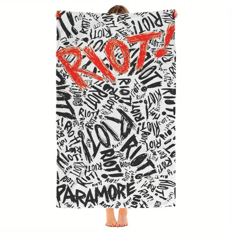 Paramore Beach Towel with A microfiber beach towel with band print.�� Soft to the touch and quick drying. Measures in a gothic al.