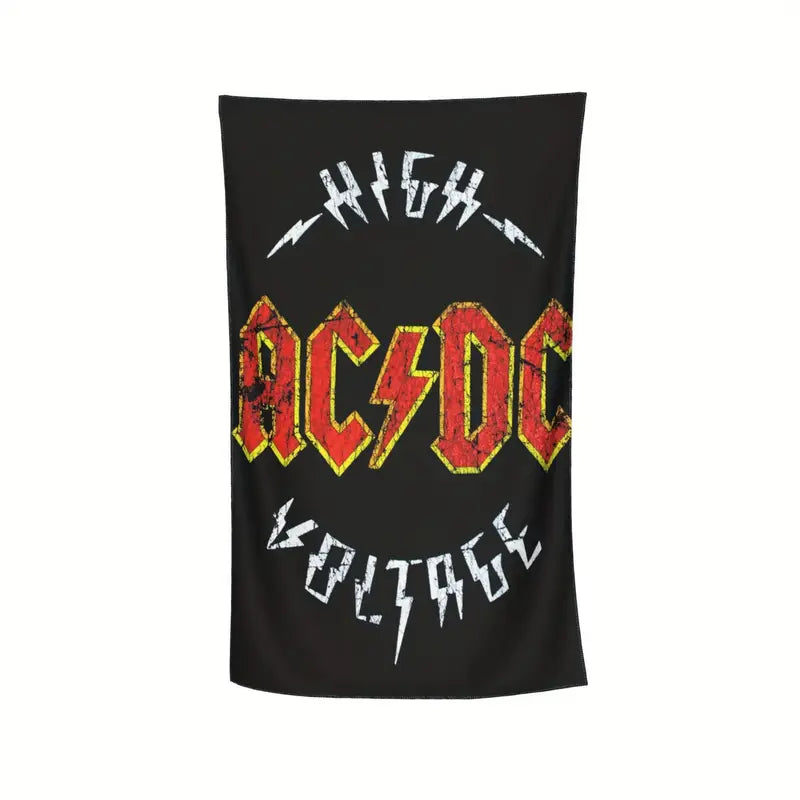 AC/DC Beach Towel with A microfiber beach towel with band print.�� Soft to the touch and quick drying. Measures in a gothic alter.