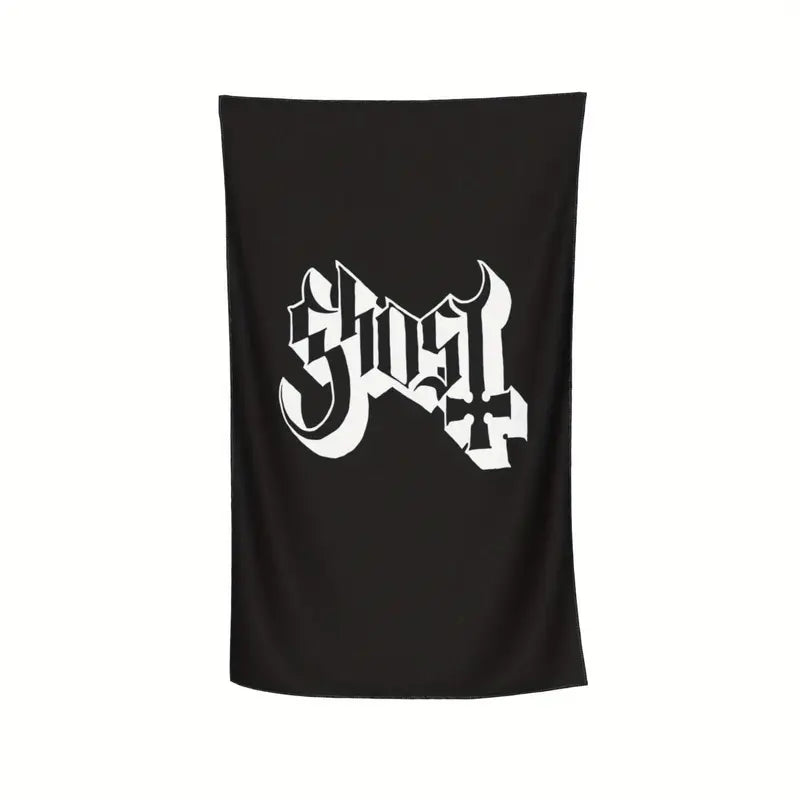 Ghost Beach Towel with A microfiber beach towel with band print.�� Soft to the touch and quick drying. Measures in a gothic alter.