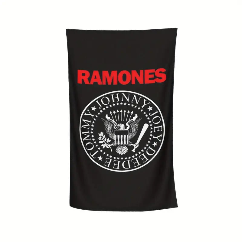 Ramones Beach Towel with A microfiber beach towel with band print.�� Soft to the touch and quick drying. Measures in a gothic alt.