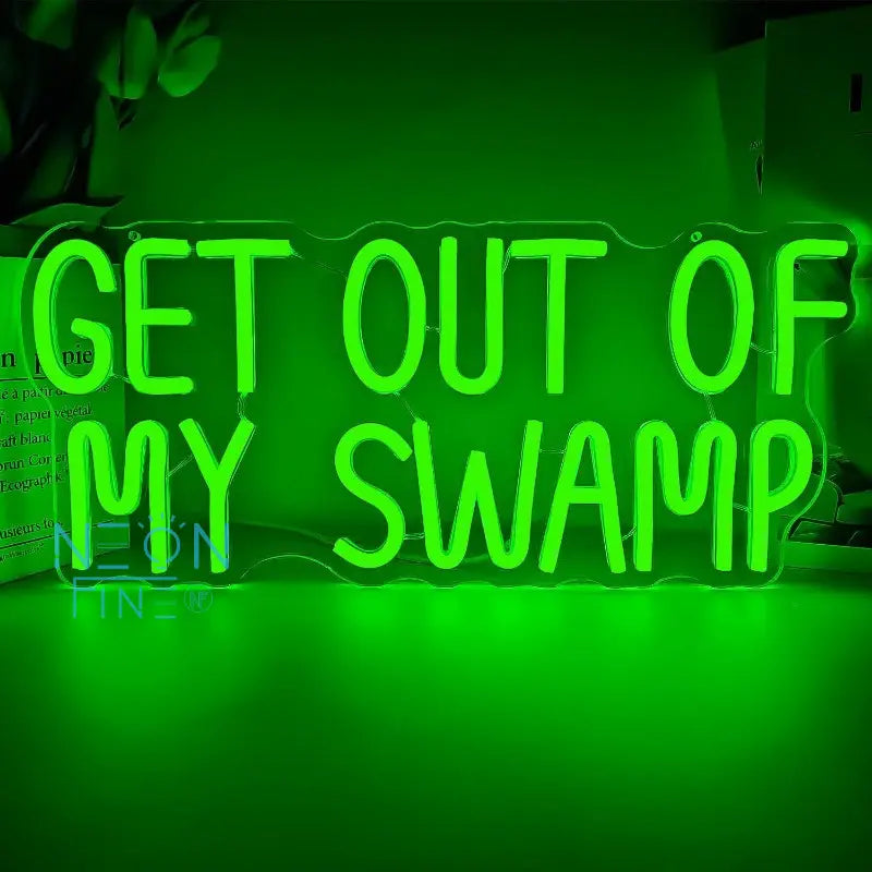 Red Swamp Neon Light with Shaped Neon LED Light. USB powered (adapter not included) in a gothic alternative style.