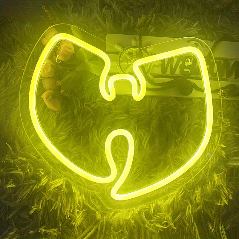 Red Wu-Tang Clan Neon Light with Shaped Neon LED Light. USB powered (adapter not included) in a gothic alternative style.