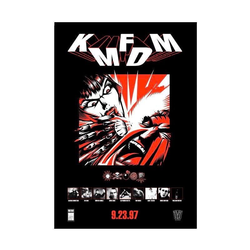 KMFDM Poster with A2 Band Poster - Quality Print on Glossy sm Paper Printed on premium sm paper in a gothic alternative style.