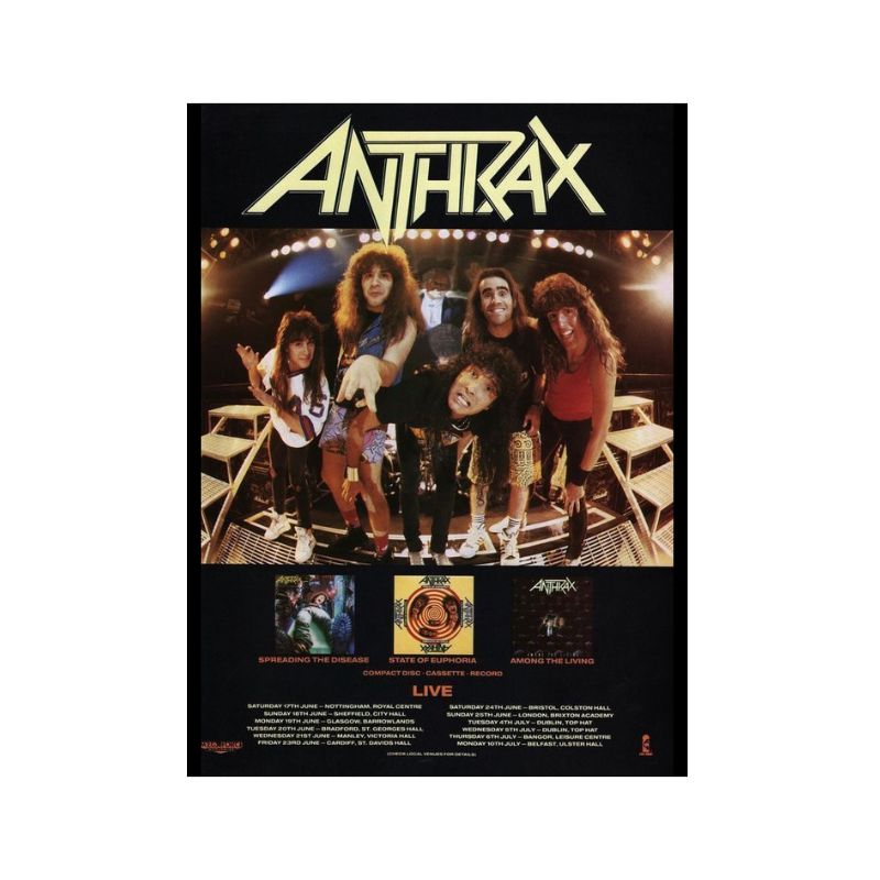 Anthrax Poster with A2 Band Poster - Quality Print on Glossy sm Paper Printed on premium sm paper in a gothic alternative style.