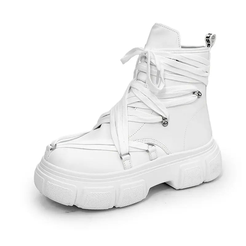 Hook Lace Ankle Boots Boots band merch