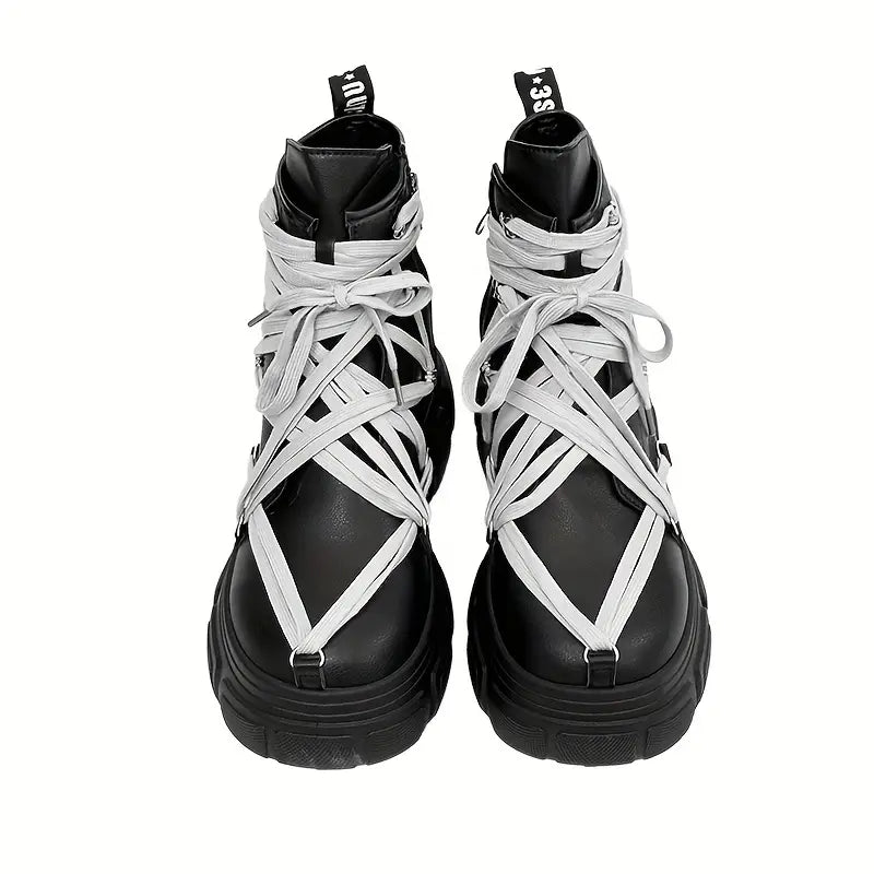 Hook Lace Ankle Boots Boots band merch