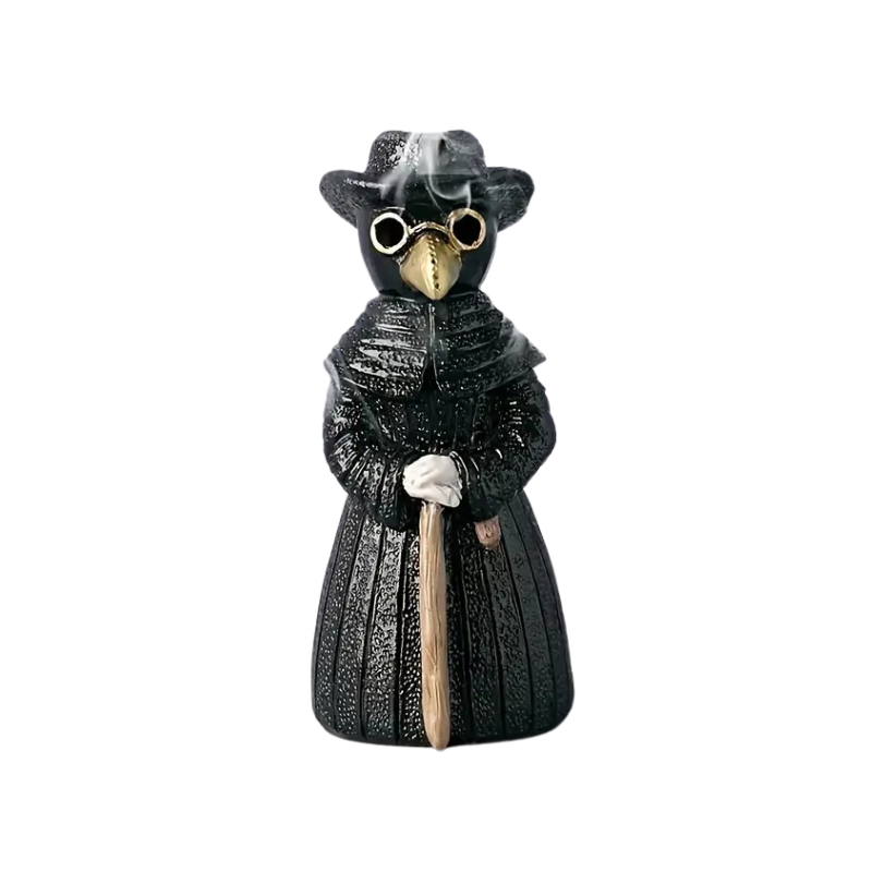 Plague Doctor Incense Burner with Plague doctor incense burner. Plastic resin in a gothic alternative style.